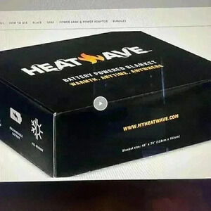 HEATWAVE Gray Portable Heated Throw Blanket with USB Charging   (Save $135.00)